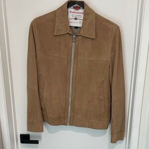 Hugo Boss Men's Suede Zip Jacket - Camel